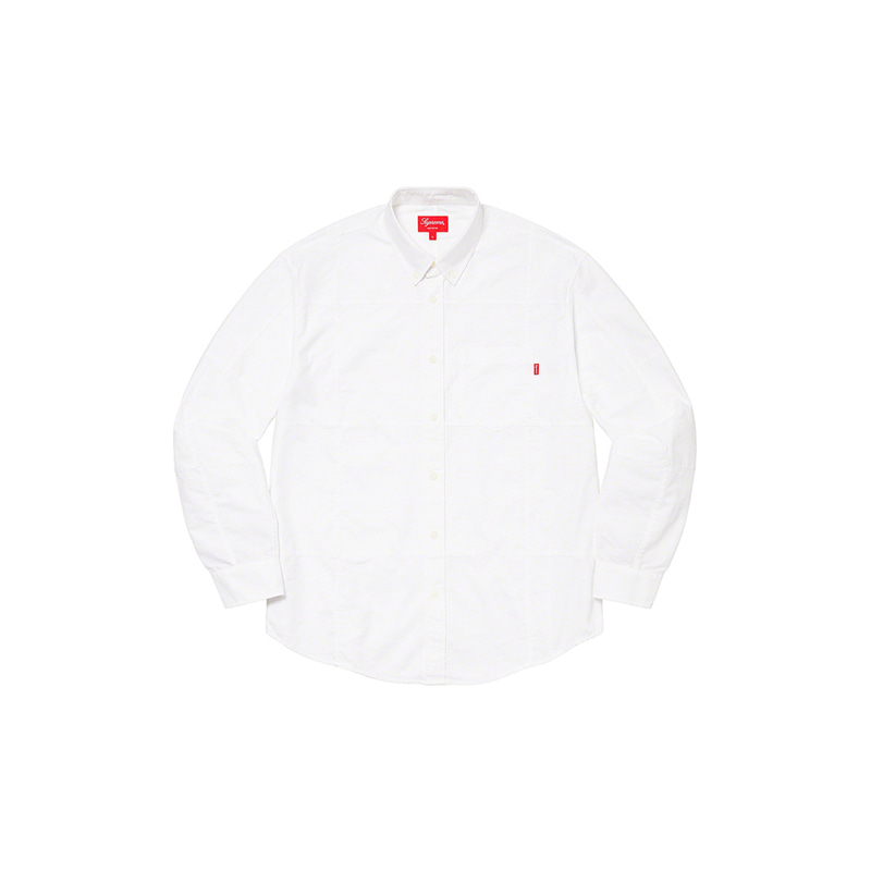 PATCHWORK OXFORD SHIRTS (WHITE)