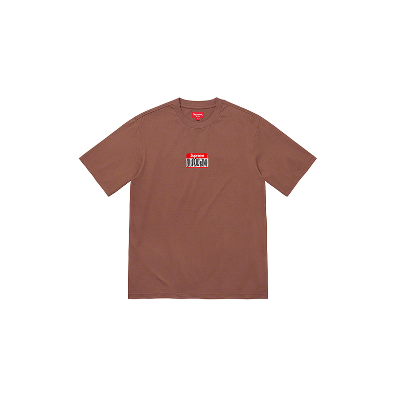 GONZ NAMETAG S/S TOP (BROWN)
