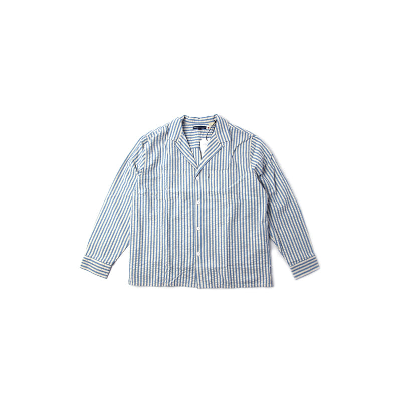 MADE &amp; CRAFTED LS2 PKT CAMP SHIRTS (SEA STRIPE)