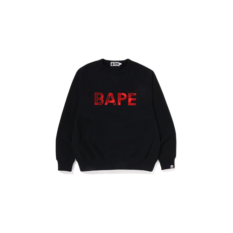 PATCH RELAXED FIT CREWNECK (BLACK)